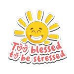 Too Blessed Sticker