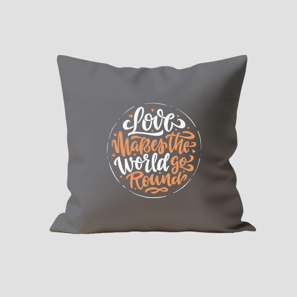 Love Makes The World Go Round Cushion